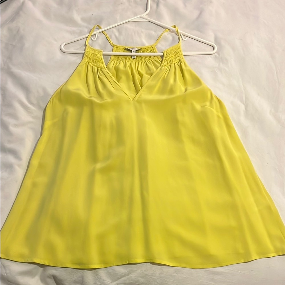 Joie yellow silk blouse